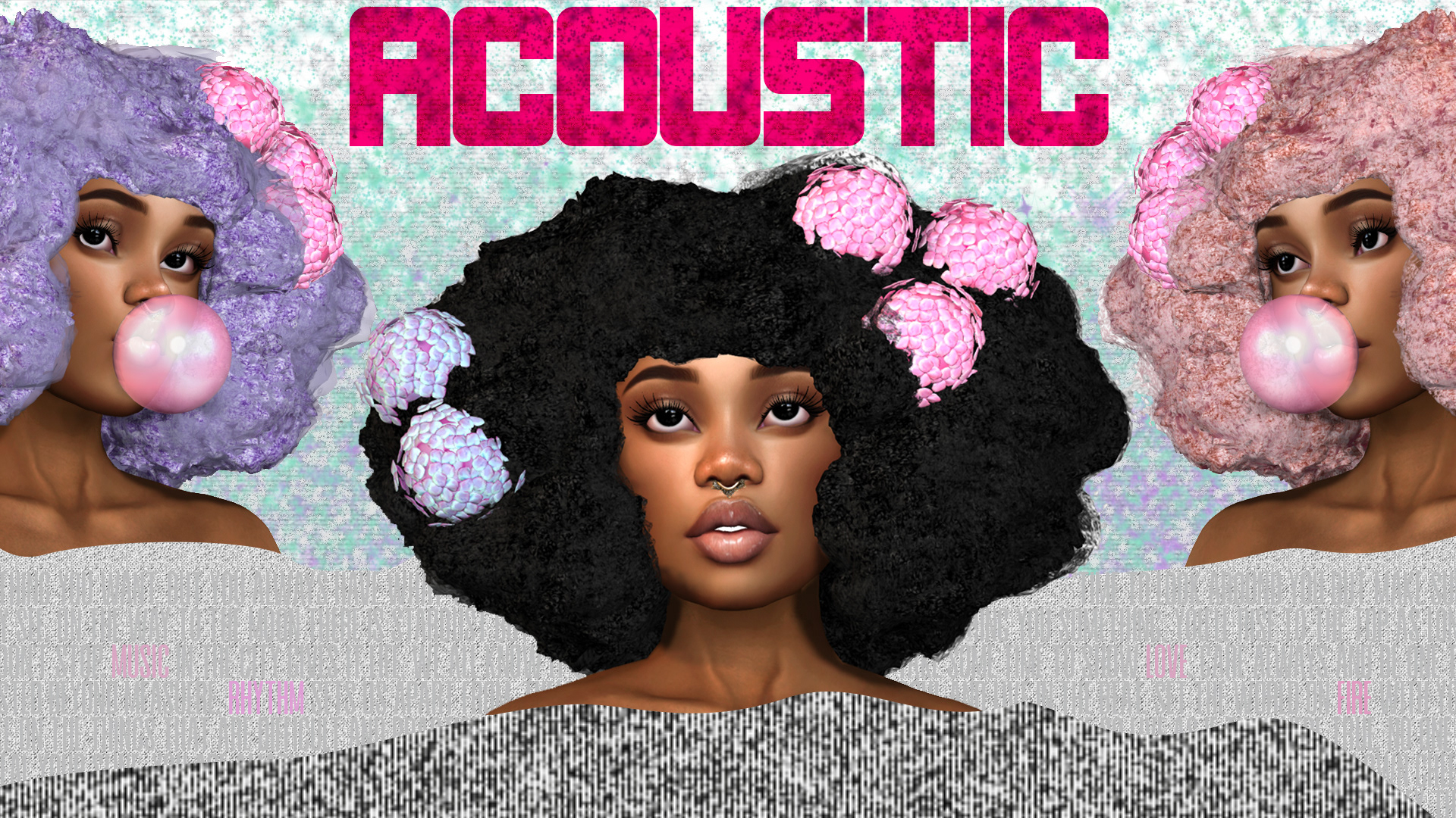 3D hair designs and character styling